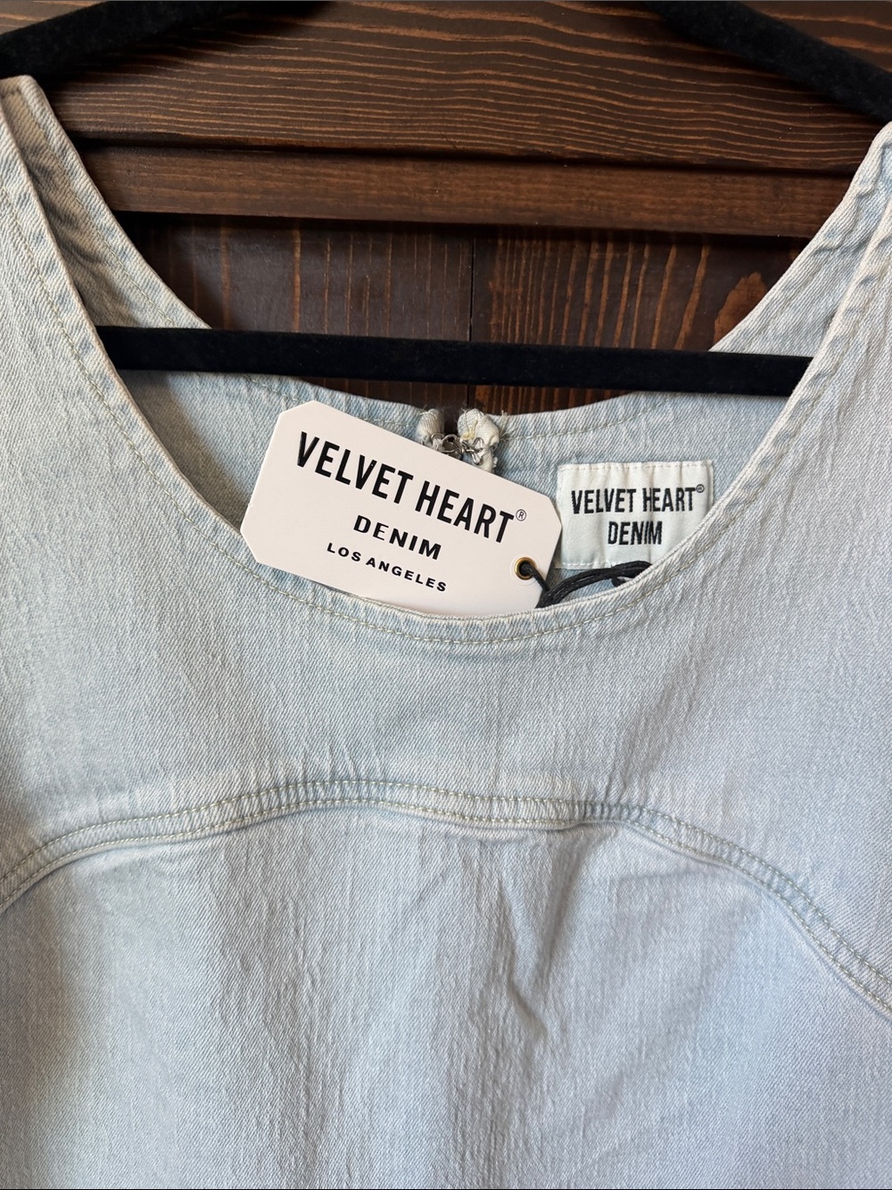 Velvet Heart Light Wash Denim Tank Top - Picture 5 of 9